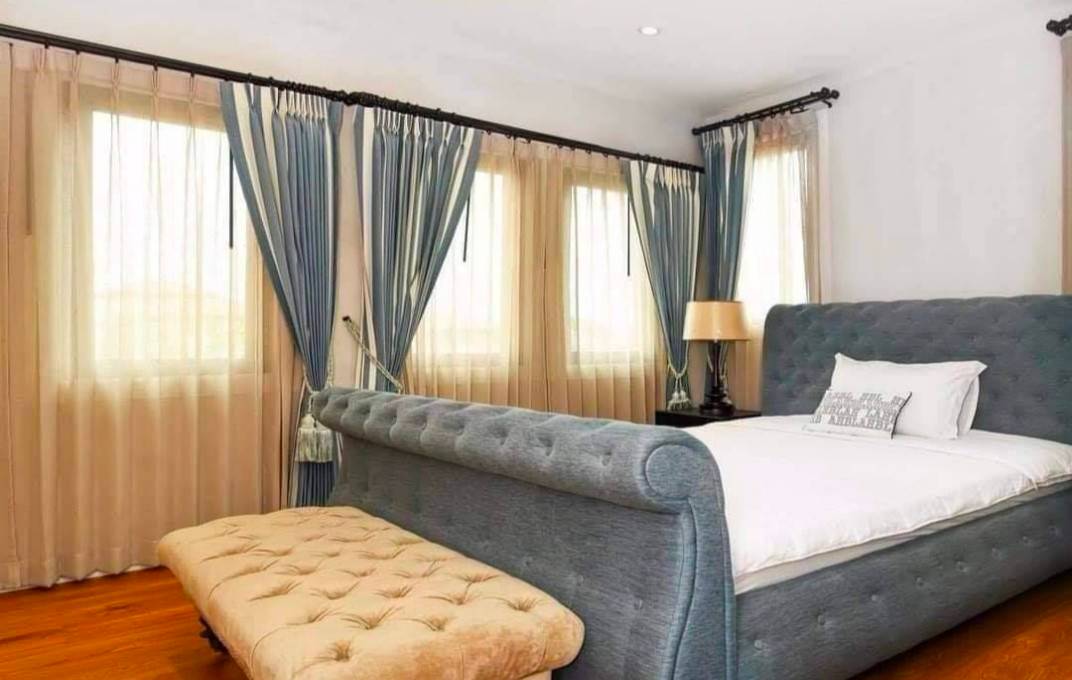 Pattaya house for sale, promotion discount more than 40 % Two-storey house in Mediterranean style, 3 bedrooms, Na Jomtien, Pattaya.