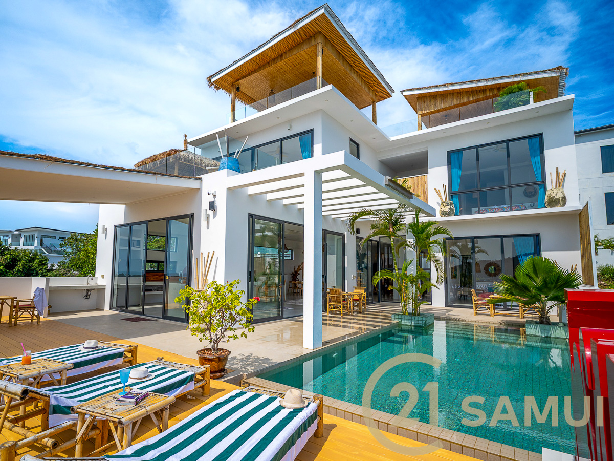 Exceptional 7-Bedroom Villa with 360° Sea Views for Sale in Bang Rak