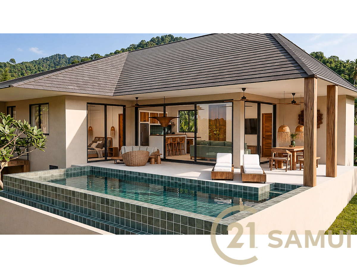 3-Bedroom Private Pool Villa Under Construction For Sale in Hua Thanon