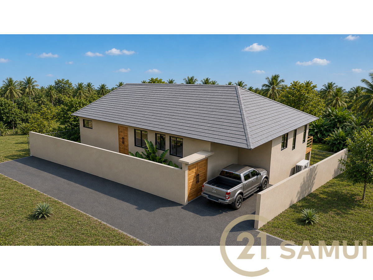 3-Bedroom Private Pool Villa Under Construction For Sale in Hua Thanon