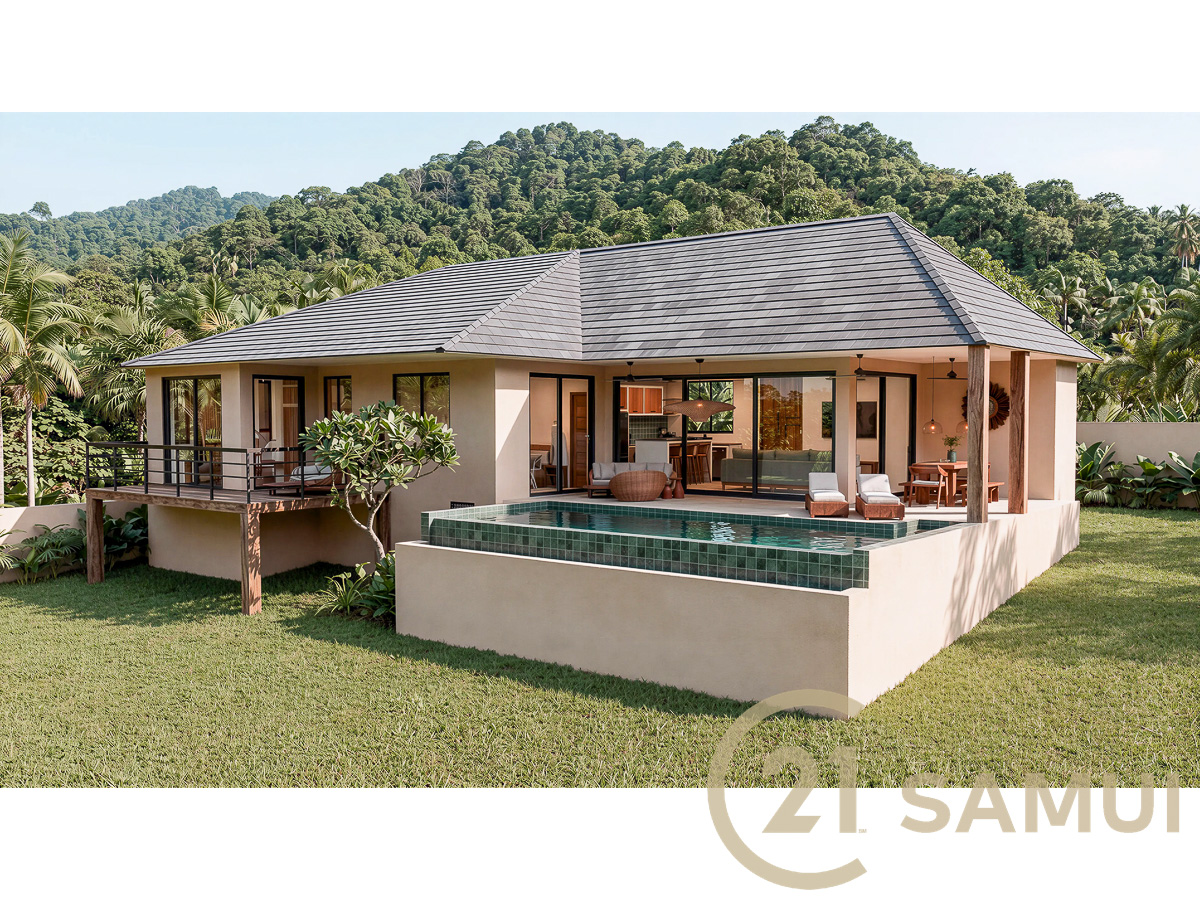 3-Bedroom Private Pool Villa Under Construction For Sale in Hua Thanon