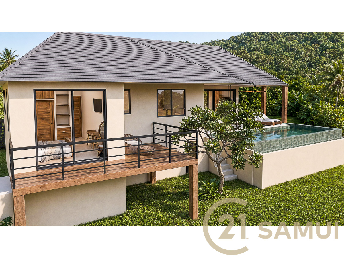 3-Bedroom Private Pool Villa Under Construction For Sale in Hua Thanon