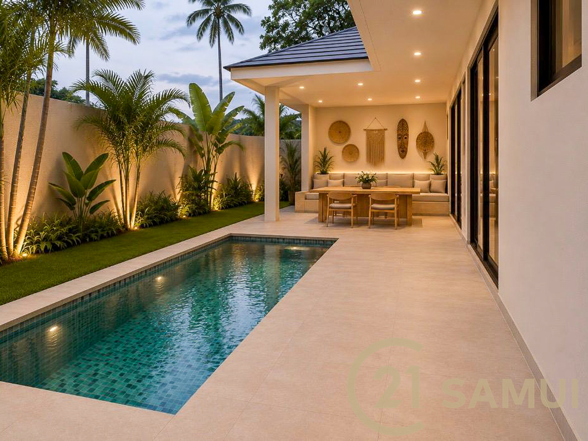 Off-Plan 1-Bedroom Leasehold Pool Villa For Sale In Lamai